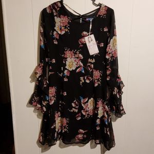 Truly me lined  sheer floral dress girls 16